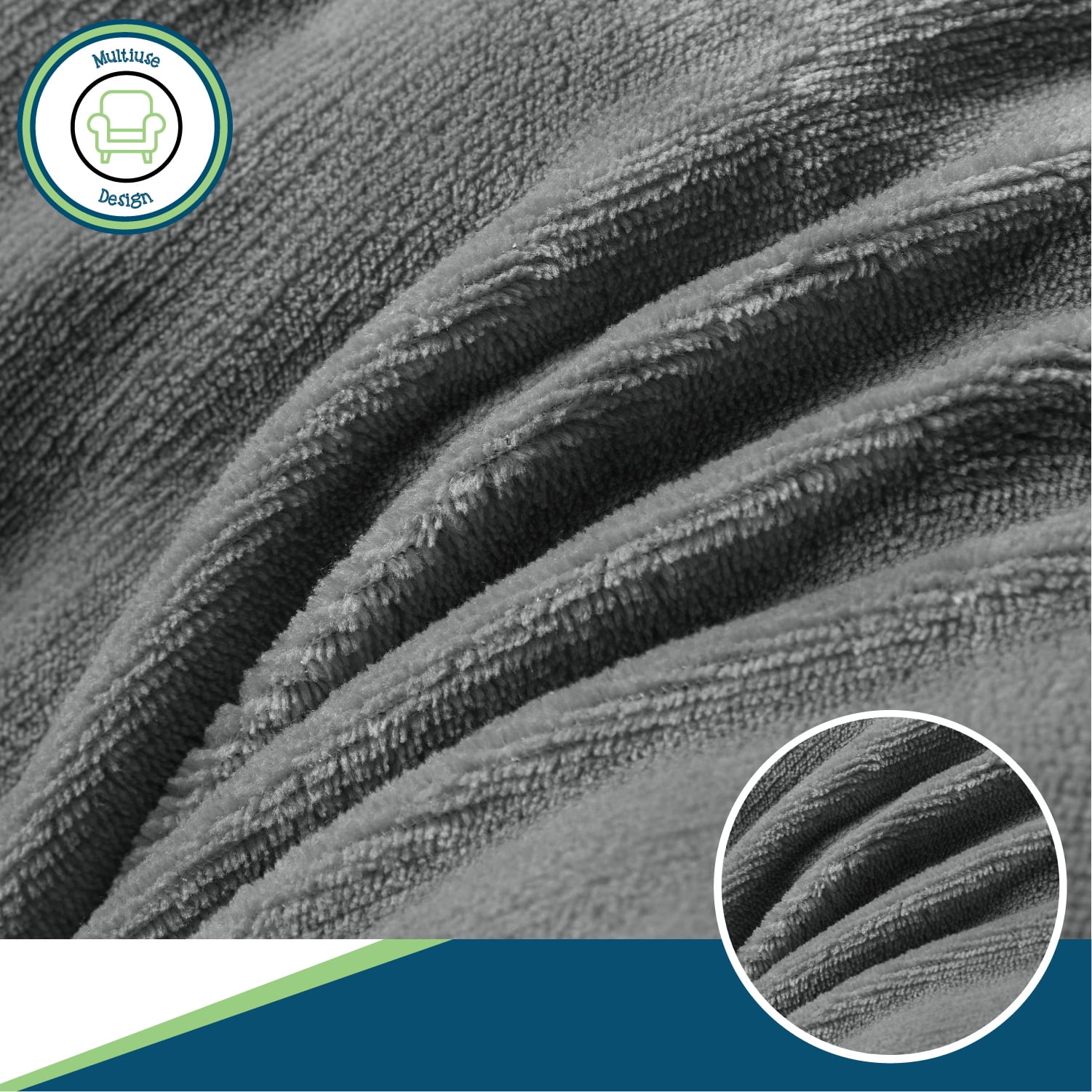 Your Zone Grey Textured Honeycomb Plush Body Pillow, 20" x 48"