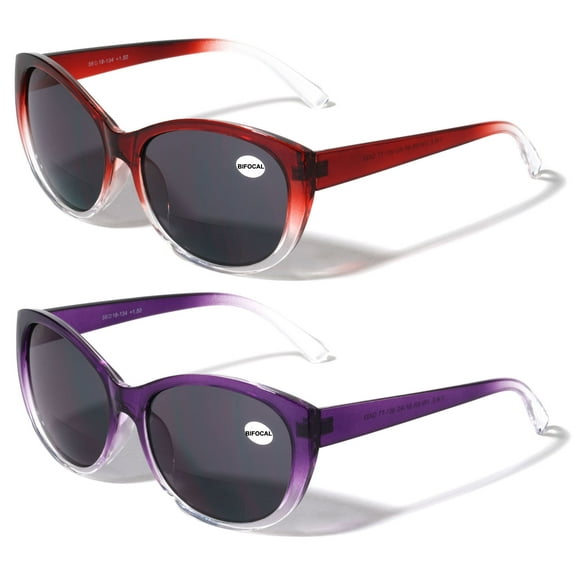 Women Bifocal Reading Sunglasses Reader Glasses Cateye Vintage Jackie O Leopard Checker  4.00