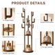 thumbnail image 5 of Perchero giratorio de madera maciza Yoobure con 9 ganchos y 3 estantes, 5 of 9