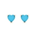 thumbnail image 3 of Clara Pucci 1.5Ct Turquoise Heart Cut VVS1 Screw Back Stud 18k Solid hypoallergenic Gold Designer Earrings For December, 3 of 7