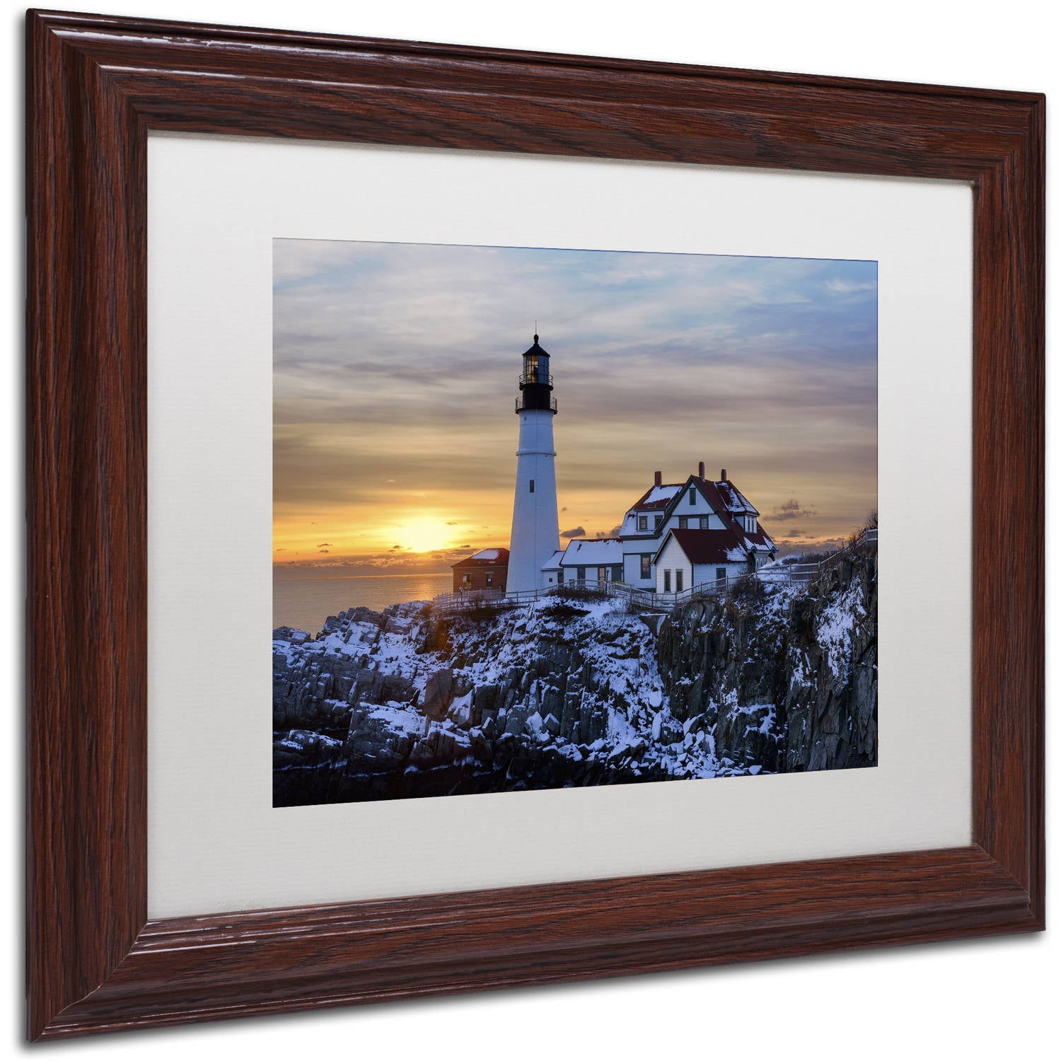 Trademark Fine Art "Maine Classic" Canvas Art by Michael Blanchette Photography White Matte, Wood Frame
