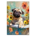 thumbnail image 3 of Hudo Funny Pug Dog Bathroom Canvas - Funny Bathroom Decor Wall Art, Dog Bathroom Wall Art and Animal Poster, Dog Bathroom Signs and Funny Bathroom Art, 3 of 5