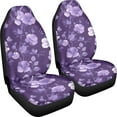 thumbnail image 3 of Binienty Purple Floral Car Seat Cover Full Set Front Saddle Blanket Comfort Covers Vehicle Seat Protector Fit Most Cars, Sedan, SUV, Van Universal Fit for Most Vehicle Cars, 3 of 7