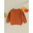 thumbnail image 4 of Hirigin Toddler Baby Boy Girl Halloween Sweater Pumpkin Embroidery Warm Pullover Knit Sweaters Sweatshirt Tops Fall Winter Clothes, 4 of 8