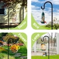 thumbnail image 5 of 36 inch Garden Shepherds Hook 2pk with 5 Prongs, Heavy-Duty Metal Bird Feeder Pole Stand, Garden Holder for Hanging Plant, Wind Chimes, Wedding Decor, 5 of 7