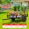 thumbnail image 3 of Heavy Duty Steel Dump Cart Tow Behind,Garden Utility Trailer With Removable Sides,Yard Trailers For ATV,UTV,Lawn Mowers And Tractors, 3 of 8