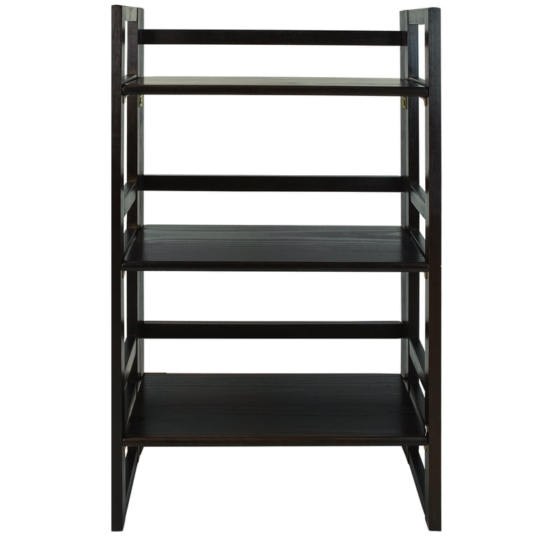 Casual Home 3-Shelf Folding Student Bookcase, Espresso photo 4