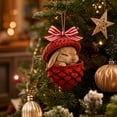 thumbnail image 3 of IPEWLEX Rabbit in Pinecone Christmas Ornament – Cute Animal Design Hanging Tree Decor, 3 of 7