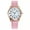 Pink, variant on Simple Style White Back Multi-Colour Selectable Watches Ladies Digital Quartz Watches Imitation Leather Watches