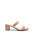 thumbnail image 2 of Sandalias de Tacón Grueso con Dos Tiras para Mujer DREAM PAIRS en Color Nude, 2 of 6