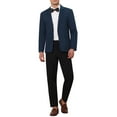 thumbnail image 2 of INSPIRE CHIC Suit Jackets for Men's Solid Color Single Breasted Sports Coat Blazers 2XL Navy Blue, 2 of 4