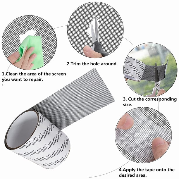Fiberglass Screen Patch Repair Kit – 5cm X 200cm Tape For Window Screens, Durable Gray 2 thumbnail image