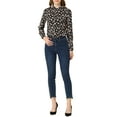 thumbnail image 3 of MODA NOVA Juniors Button Down Long Sleeve Ditsy Floral Shirt Black-Pink Floral XL, 3 of 7