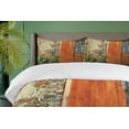 thumbnail image 4 of Ambesonne Rustic Duvet Cover Sets, Old French Wooden Door, 2-King, Orange Green, 4 of 7