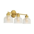 thumbnail image 5 of Trade Winds Lighting 3-Light Bathroom Vanity Light In Natural Brass, 5 of 7