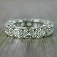 thumbnail image 3 of Sparkle Jewels Asscher Cut Diamond Eternity Women's Wedding Band Ring 14K White Gold Plated, 3 of 3