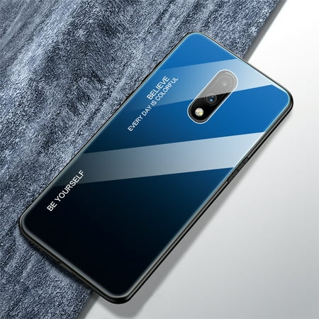 For OnePlus 7 Gradient Color Glass Case