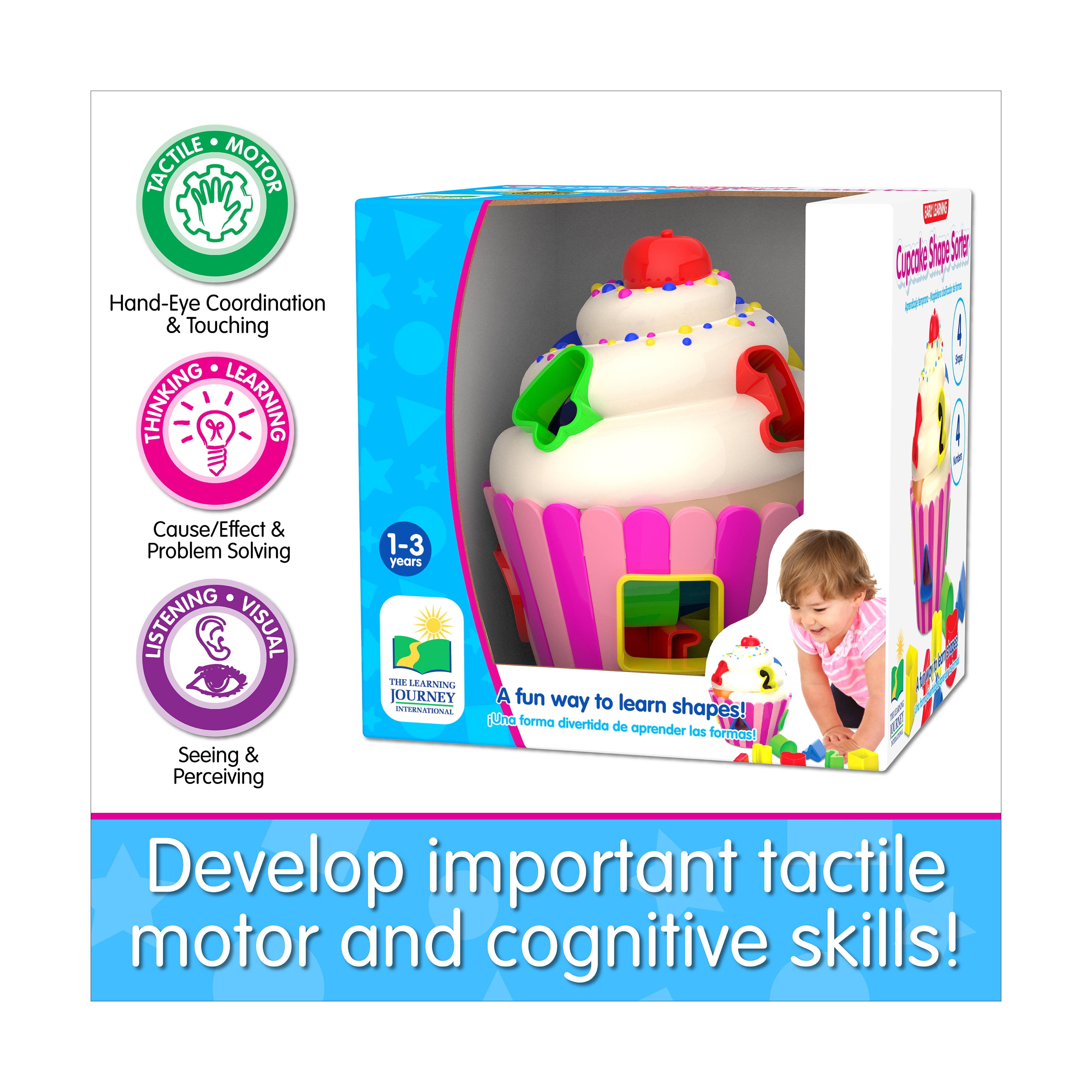 The Learning Journey – Early Learning – Cupcake Shape Sorter – Baby and Toddler Games & Gifts for Boys & Girls Ages 12 Months and Up – Award Winning Game