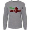 thumbnail image 3 of Inktastic Merry Christmas Buffalo Plaid Cross with Snowflakes Long Sleeve T-Shirt, 3 of 5