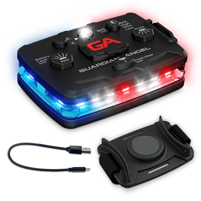 Luz de seguridad Guardian Angel Elite Series recargable rojo/azul/blanco