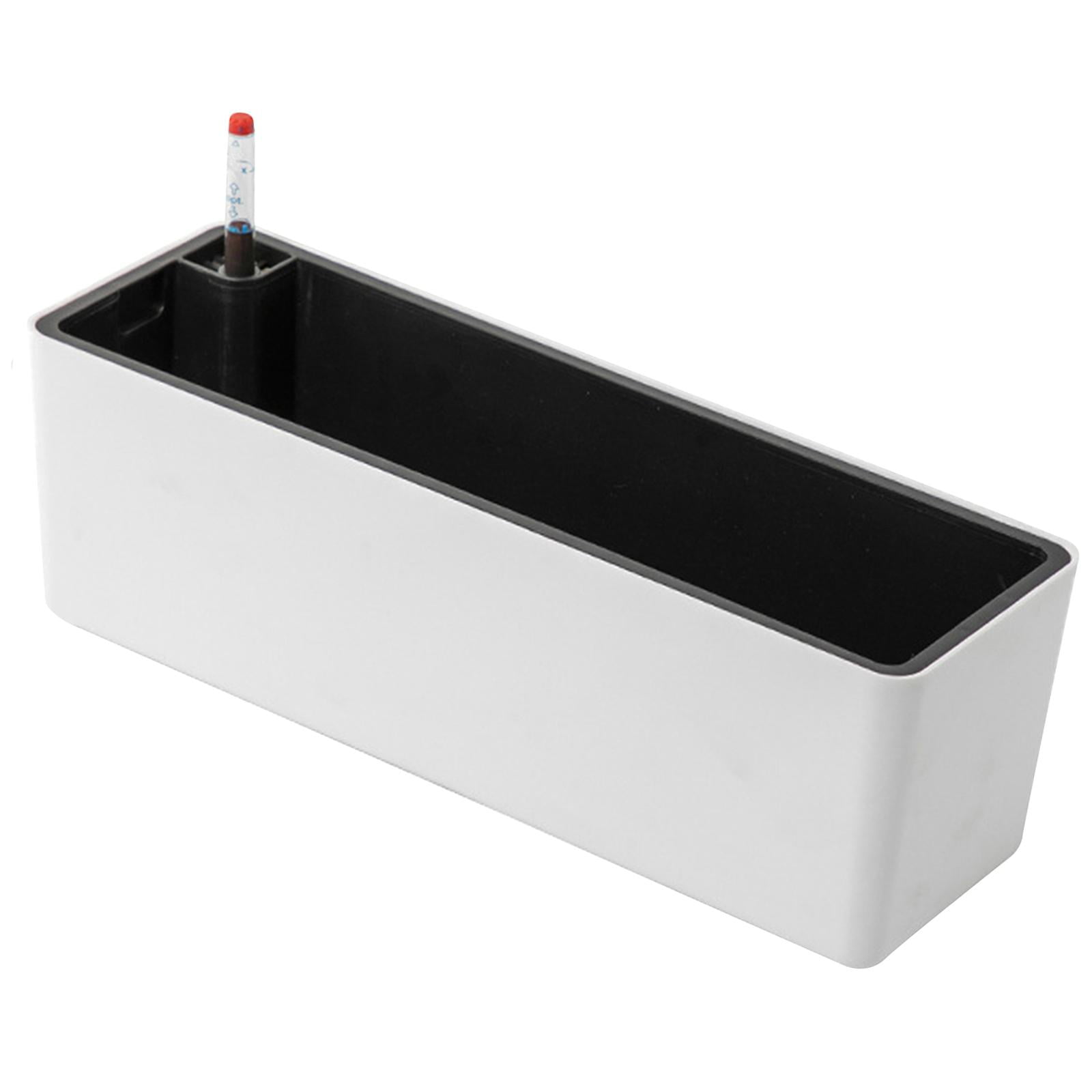 oshhni Rectangle Self Watering Planter Window Box for Indoor Plants Windowsill Home White