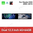 thumbnail image 3 of ZWNAV Dual 12.3 inch Screen Car Radio For Mazda MX5 2005-2015 Android GPS Navigation Multimedia Video Player Stereo Receiver Head Unit, 3 of 15
