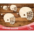 thumbnail image 3 of Unfinished Wood Hockey Helmet with Cage Shape 20" / 1/4", 3 of 3