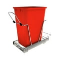 thumbnail image 1 of Rev-A-Shelf RV-12KD-16C-S Single 35 Quart Sliding Pullout Trash Bin, Red, 1 of 10