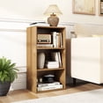 thumbnail image 2 of Giantex 3-Cube Bookcase, Floor Standing Open Bookshelf w/7-Position Adjustable Shelves, Modern Display Shelf, Natural, 2 of 9