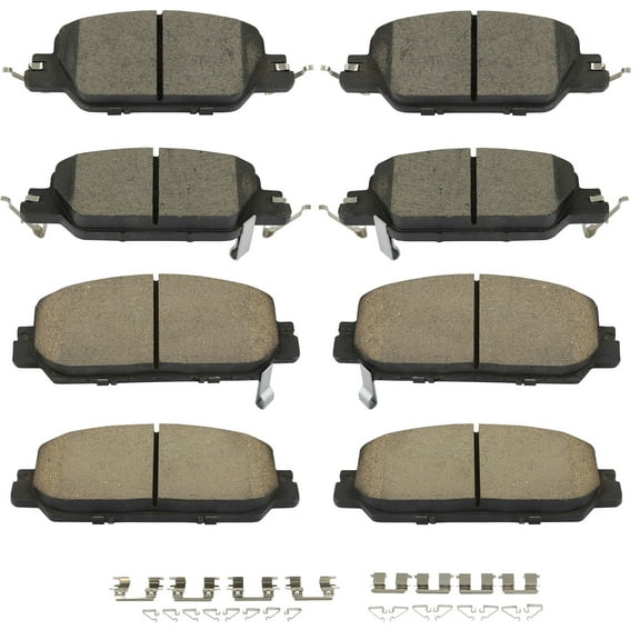 cciyu D2036 & D2037 Front & Rear Ceramic Disc Brake Pads Kit For Honda CR-V 2017-2022