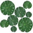 thumbnail image 1 of Paquete de 8 almohadillas de lirio de agua artificial de 4 tamaños para plantas flotantes y hojas de loto realistas para el hogar, jardín, estanques, piscina, acuario, paisaje, 1 of 5