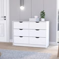 thumbnail image 2 of HomeRoots 42" White Four Drawer Dresser, 2 of 9