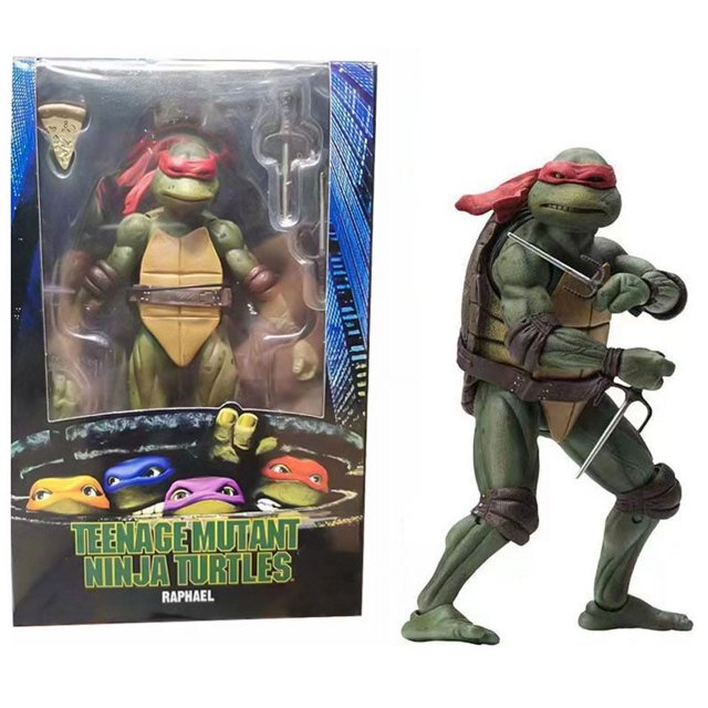 Figura de acción de Tortugas Ninja mutantes adolescentes, edición de película NECA TMNT, juguetes de modelos móviles