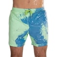 thumbnail image 1 of Pantalones cortos de playa mágicos que cambian de color Bañadores de secado rápido para adultos y niños-n, 1 of 3