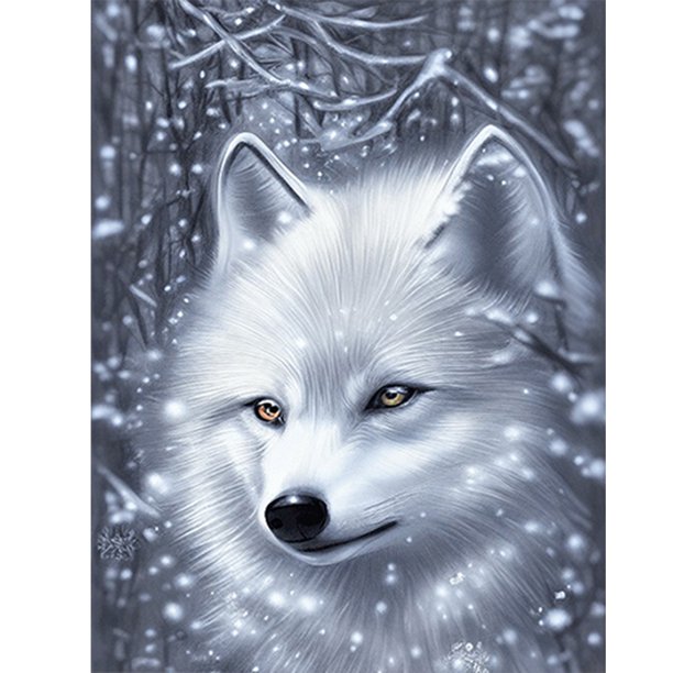Diamond Painting 5D DIY Full Round Drill Wolf Kit Decoración del hogar Craft (A6504) Hugtrwg Para estrenar