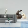 thumbnail image 2 of Conjunto De Figuras De Cerámica De Una Elegante Bailarina Y Sus Conejitos, Escultura De Arte Moderno Para Dormitorio, Oficina, Chimenea Y Decoración De Jardín., 2 of 8