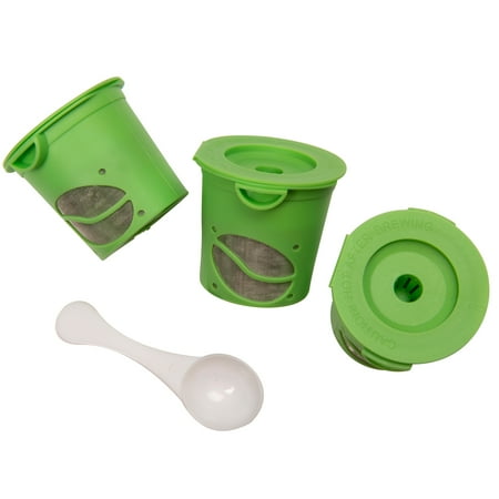 Set of 3 Reusable Coffee Filter Pod for Single Serve Coffee Makers, Green - Walmart.com