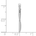 thumbnail image 3 of FJC Finejewelers 14k White Gold 3d Table Knife Charm, 3 of 6