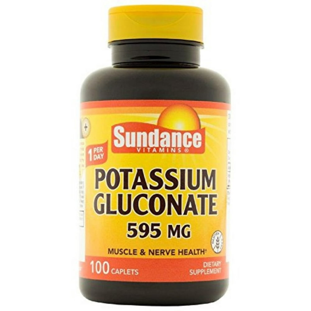 Sundance Vitamins Potassium Gluconate 595 mg 100 ea (Pack of 3