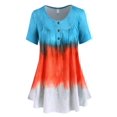 thumbnail image 1 of Talla grande Ombre Tie tinte de manga corta tee Rosegal Camisetas tallas grandes, 1 of 5