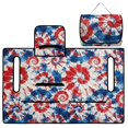 thumbnail image 5 of Whosucclay Tie Dye Spiral Pattern Golf Cart Seat Cushion Cover, 51.18 x 30.3 inches 4 Storage Pockets Golf Cart Seat Cover with Easy to Install and Remove, 5 of 9