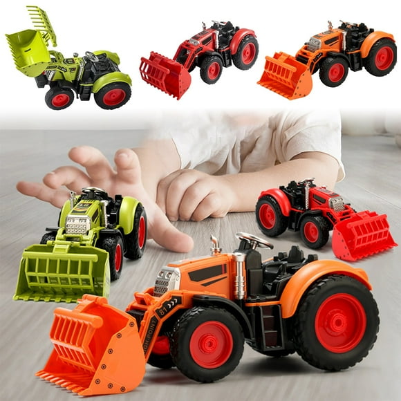 CQCYD Clearance Toys under $5 Friction Powered Cars Push and Go Cars Toy Farm Trucks Vehicle Tractor with Trailers,Agricultural Vehicles Toys,Party Favors for Boys Girls