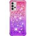 thumbnail image 2 of case for Samsung Galaxy A32 5G（Not 4G） Women Case,Creativity Clear Gradient Quicksand Glitter Flowing Liquid Floating TPU Case Bling Diamond Sparkle Cover for Samsung Galaxy A32 5G JB Pink Mauve, 2 of 7