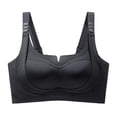 thumbnail image 2 of dgysar Premium Elegant Latex Care Bra Wireless Gathered Push Up Support Bralette Black 36, 2 of 3