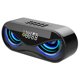 thumbnail image 2 of Indicación de voz, función de llamada, espectáculo de luces de colores y sonido fuerte, reloj despertador inteligente negro con altavoz Bluetooth, 2 of 8