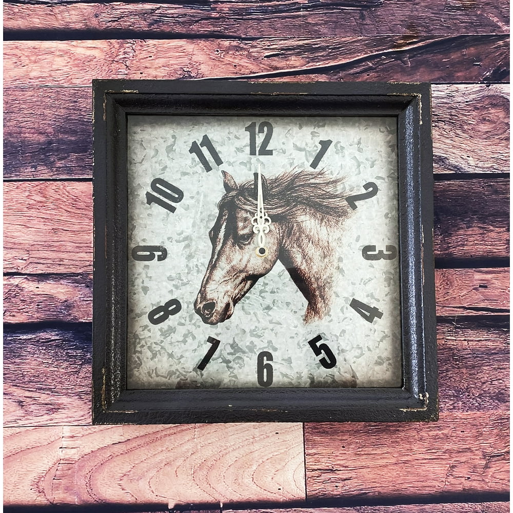 Stallion Horse Farmhouse Wall Clock