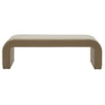 thumbnail image 2 of SAFAVIEH Couture Caralynn Solid Velvet Modern Bench, Light Brown, 2 of 6