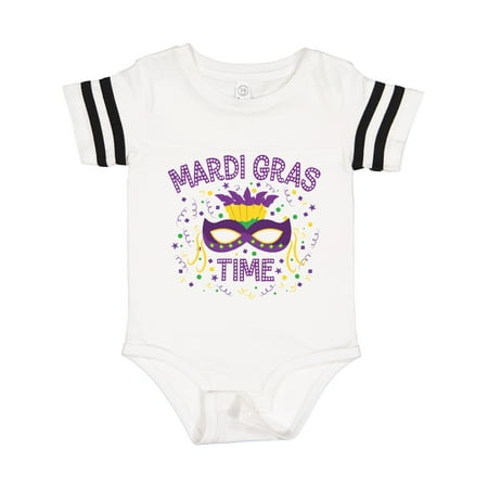 

Inktastic Mardi Gras Time Party Mask Gift Baby Boy or Baby Girl Bodysuit