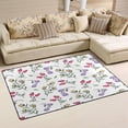 thumbnail image 2 of Coolnut Doodle Flowers Rose Area Rugs Colorful Large Non-Slip Floor Matative Carpets Doormat for Kitchen Living Dining Dorm Playing Room Bedroom 60 x 39inch Home Decor, 2 of 7