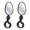 Black, variant on Gymnture MTB Handlebars 1 Pair Bike Rear View Mirrors 360 degree Rotatable Oval Mirror